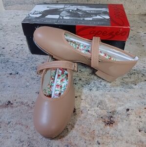 Capezio Girls Mary Jane Tap Shoes 3800C Tan Leather Size 3